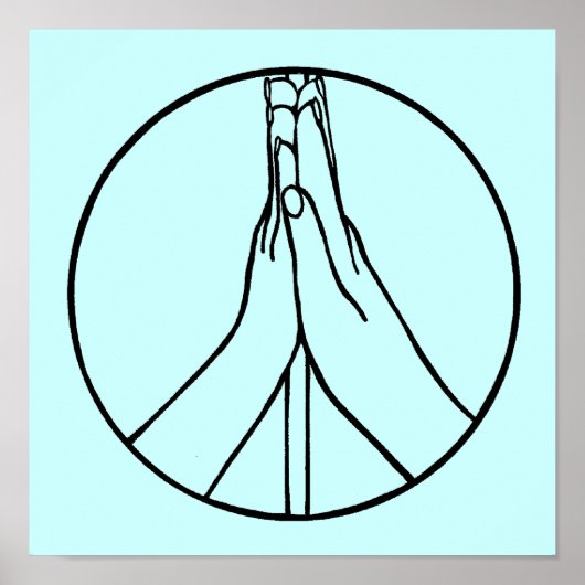 Hochwertige fünf Friedenszeichen-Handzeichen Poster (Vorne)