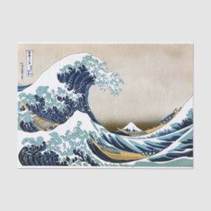 Hochwertige Great Wave off Kanagawa von Hokusai Seidenpapier