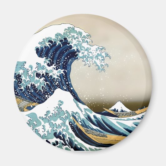 Hochwertige Große Welle von Kanagawa von Hokusai Magnet (Vorne)