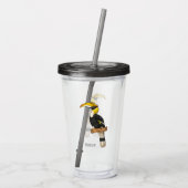 Hochwertige Hornbalg-Cartoon-Abbildung Acryltrinkbecher (Rückseite)