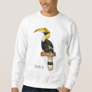 Hochwertige Hornbalg-Cartoon-Abbildung Sweatshirt