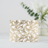 Hochwertige Imitate, goldfarbener, blühender Damas Postkarte (Stehend Vorderseite)