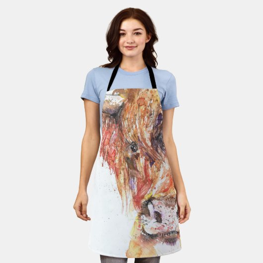 Hochwertige Kuh-Design-Schürze Schürze (Getragen)