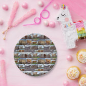 Hochwertige Kuhfoto-Collage, Teller (Party)