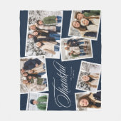 Hochwertige Marineblesse in Blau 7 Foto Fleecedecke (Vorderseite)