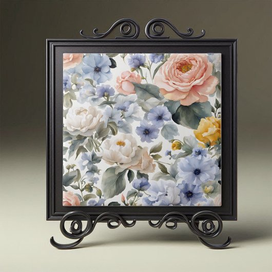 Hochwertige Pastell-Rose Peonies und Anemones Fliese