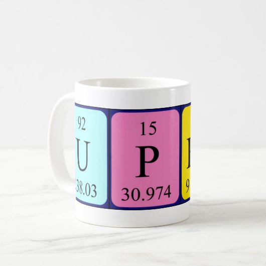 Hochwertige periodisch wiederkehrende Phrase-Tasse Kaffeetasse (Vorderseite Links)