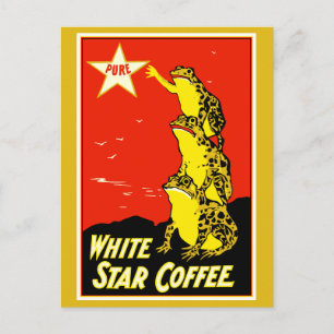 Hochwertige Retro-Vintage-Werbung für White Star C Postkarte