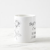 Hochwertige Schwarz-Weiß-Rosenmütter Kaffeetasse (Mittel)