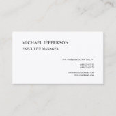 Hochwertige Seide Moderne Elegant Einfach Schwarz- Visitenkarte (Vorderseite)