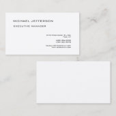 Hochwertige Seide Moderne Elegant Einfach Schwarz- Visitenkarte (Vorne/Hinten)