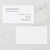 Hochwertige Seide Moderne Elegant Einfach Schwarz- Visitenkarte (Vorne/Hinten)