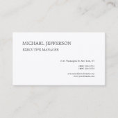 Hochwertige Seide Moderne Elegant Einfach Schwarz- Visitenkarte (Vorderseite)