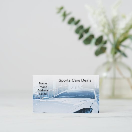 Hochwertige Sportwagen Visitenkarte (Stehend Vorderseite)
