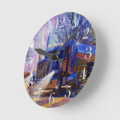 Hochwertige Transportblauer Tanklastwagen-Wall-Uhr Runde Wanduhr (Winkel)