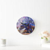 Hochwertige Transportblauer Tanklastwagen-Wall-Uhr Runde Wanduhr (Zuhause)