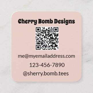 Hochwertige Visitenkarten mit QR-Code Quadratische Visitenkarte