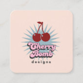 Hochwertige Visitenkarten mit QR-Code Quadratische Visitenkarte (Vorderseite)