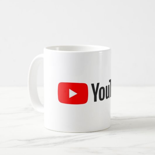 Hochwertige Youtube-Tasse Kaffeetasse (Vorderseite Links)