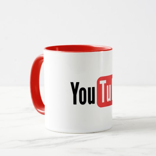 Hochwertige YouTube-Tasse Tasse (Vorderseite Links)