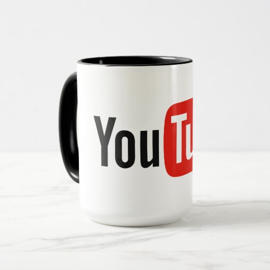Hochwertige YouTube-Tasse Tasse (Vorderseite Links)