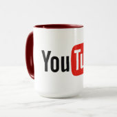 Hochwertige YouTube-Tasse Tasse (Vorderseite Links)