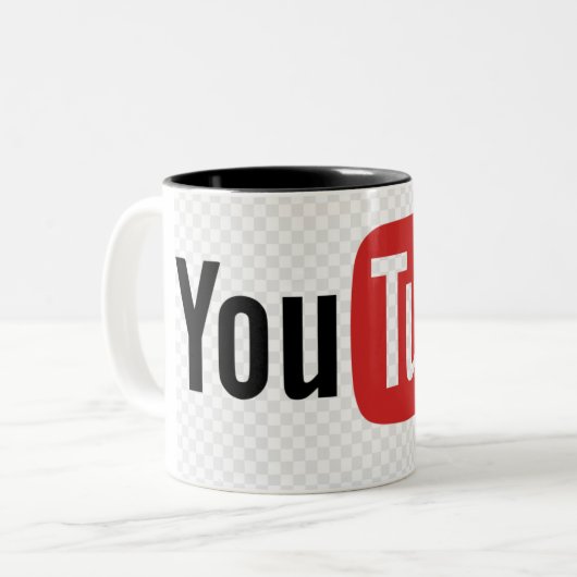 Hochwertige YouTube-Tasse Zweifarbige Tasse (Vorderseite Links)
