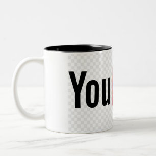 Hochwertige YouTube-Tasse Zweifarbige Tasse