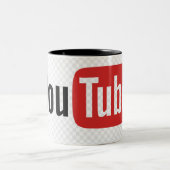 Hochwertige YouTube-Tasse Zweifarbige Tasse (Mittel)