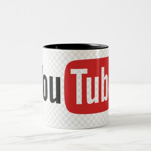 Hochwertige YouTube-Tasse Zweifarbige Tasse (Mittel)