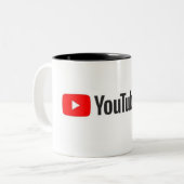 Hochwertige Youtube-Tasse Zweifarbige Tasse (Vorderseite Links)