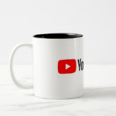 Hochwertige Youtube-Tasse Zweifarbige Tasse (Links)
