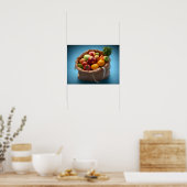 Hochwertiger 3D-Render für frische Lebensmittel Poster (Küche)