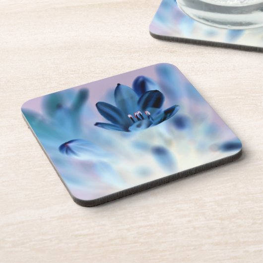 Hochwertiger Blue Blume Hard Plastic Untersetzer (Linke Seite)