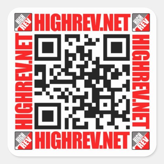 Hochwertiger QR-Code Quadratischer Aufkleber (Vorderseite)