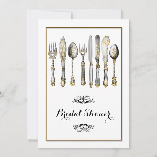 Hochwertiger Teebereich Einladung (Vorderseite)