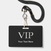 Hochwertiger VIP-Besucher Ausweis (Vorderseite mit Lanyard)