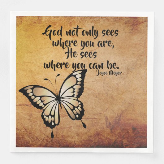 Hochwertiges Abendessen Napkin Gott sieht, wo Sie Serviette (Vorderseite)