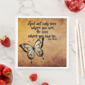 Hochwertiges Abendessen Napkin Gott sieht, wo Sie Serviette (Beispiel)