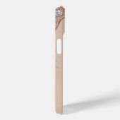 Hochwertiges Beige & Roségold Glitter-Drip  Case-Mate iPhone Hülle (Rückseite / Rechts)