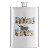 Hochwertiges Cow Picture Logo, klassische Hip Flas Flachmann (Vorderseite)