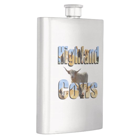 Hochwertiges Cow Picture Logo, klassische Hip Flas Flachmann (Rechts)