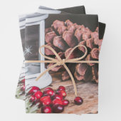 Hochwertiges rustikales Design Geschenkpapier Set (Beispiel)