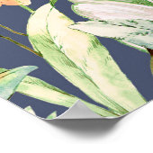 hochwertiges Set verschiedener Aquarellblumen Poster (Ecke)