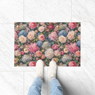 Hochwertiges üppiges Blumenbouquet Fußmatte