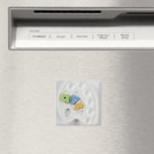 Hochwinkel-Ansicht des Alphabets auf einer Palette Magnet (In Situ (Geschirrspüler))