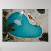 Hochwinkelfotografie des Außenpools Poster (Vorne)