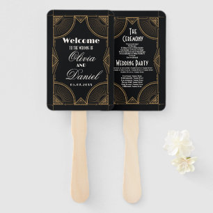 Hochzeit 1920er Hand Fan Elegant Art Deco Gatsby Fächer