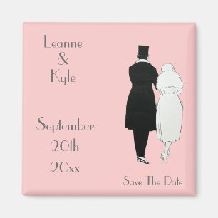 Hochzeit 1920er Jahre - Save The Date Magnet