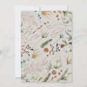 Hochzeit 1 Foto Bogen Aquarell botanische Blüte Save The Date (Rückseite)